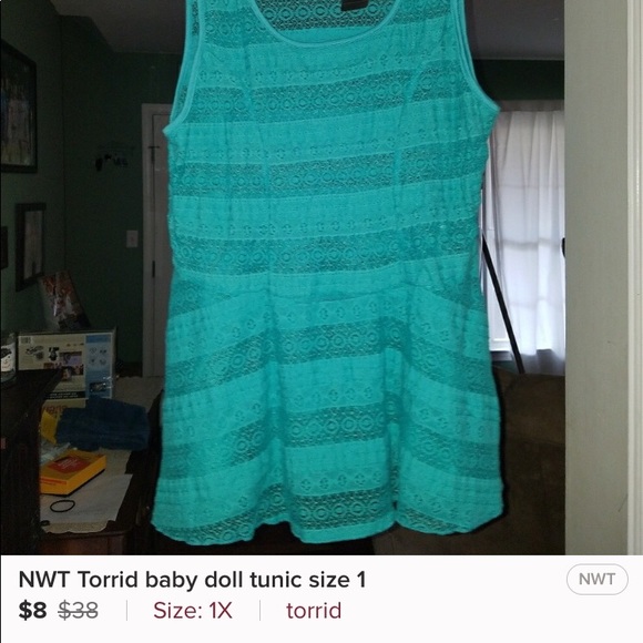 NWOT Blue somewhat sheer tank - Picture 4 of 4